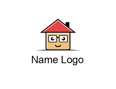cute little home with face