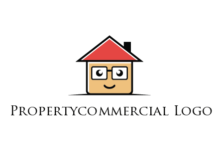 cute little home with face