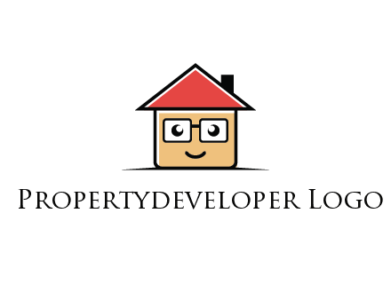 cute little home with face