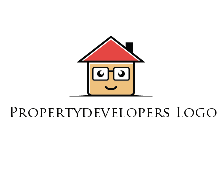 cute little home with face