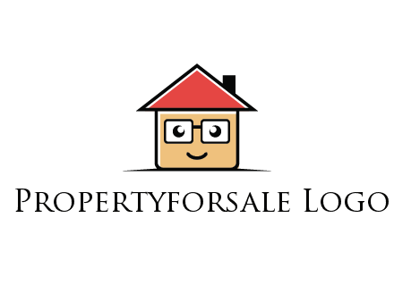 cute little home with face