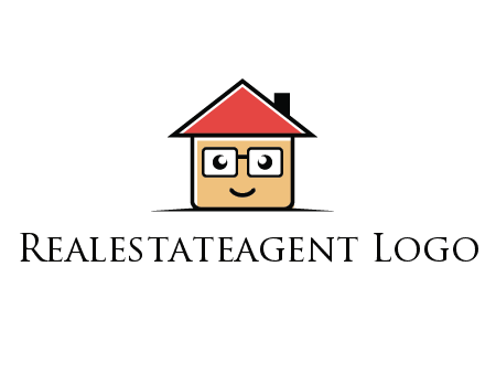 cute little home with face