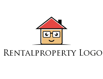 cute little home with face