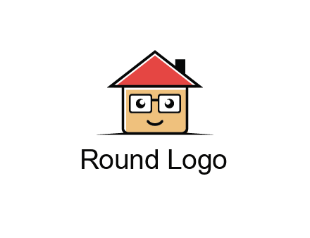 cute little home with face