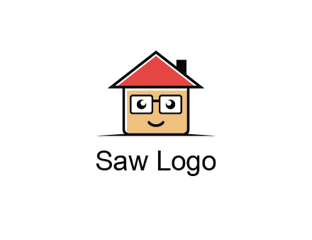 cute little home with face