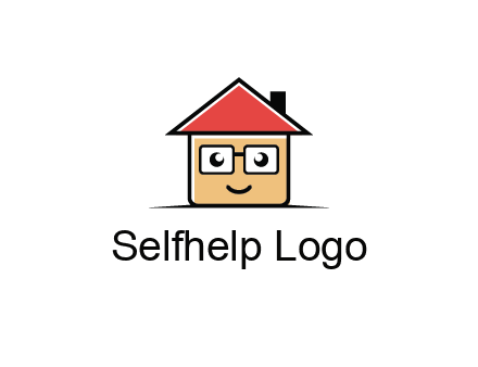 cute little home with face