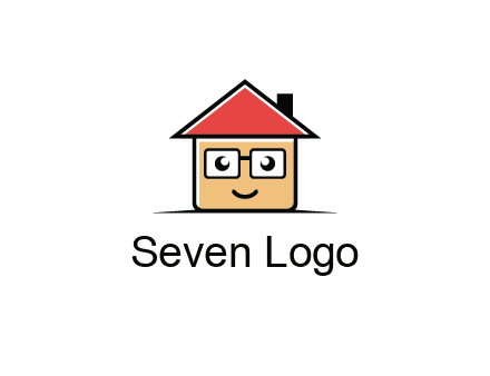 cute little home with face