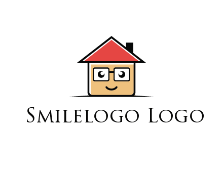 cute little home with face