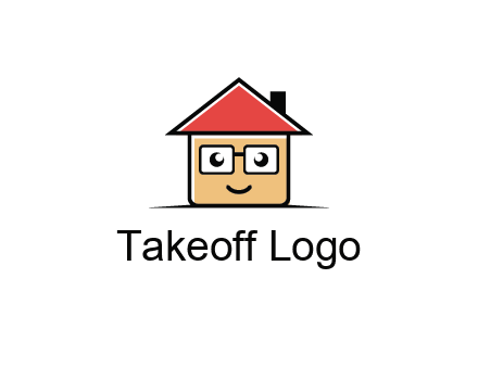 cute little home with face