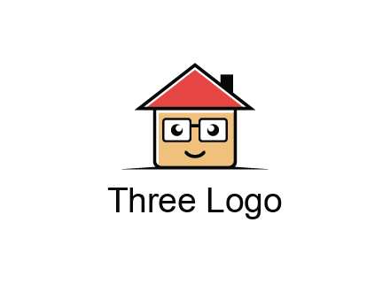 cute little home with face