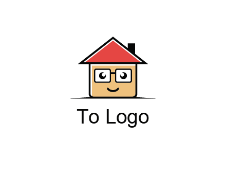 cute little home with face