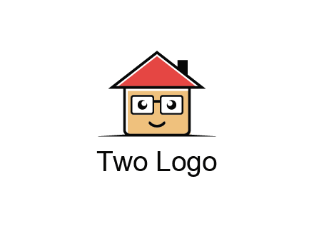 cute little home with face
