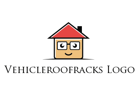 cute little home with face