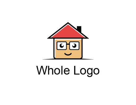 cute little home with face