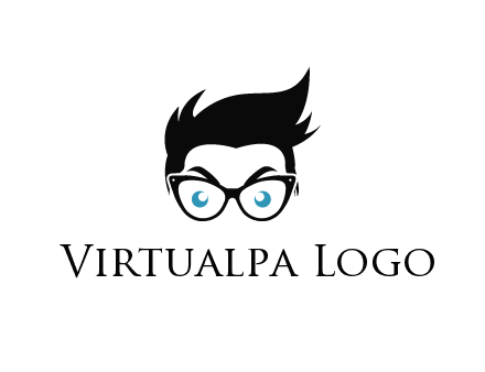 man wearing glasses and hair