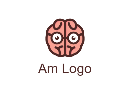 brain forming face with spectacles