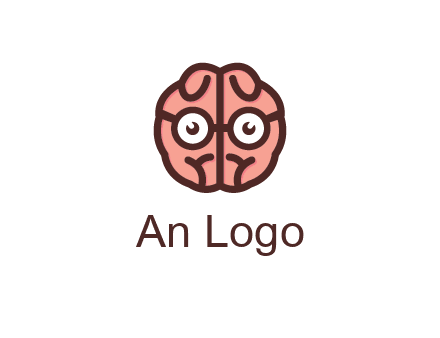 brain forming face with spectacles