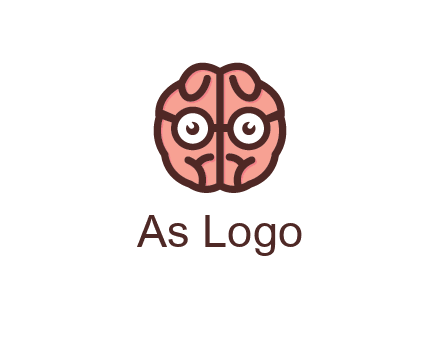 brain forming face with spectacles