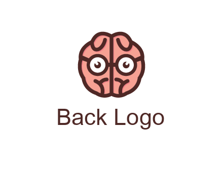 brain forming face with spectacles