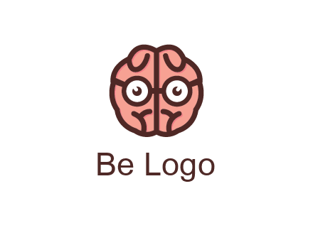 brain forming face with spectacles