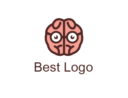 brain forming face with spectacles