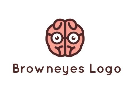 brain forming face with spectacles