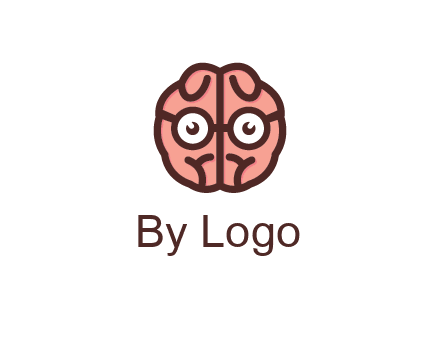 brain forming face with spectacles