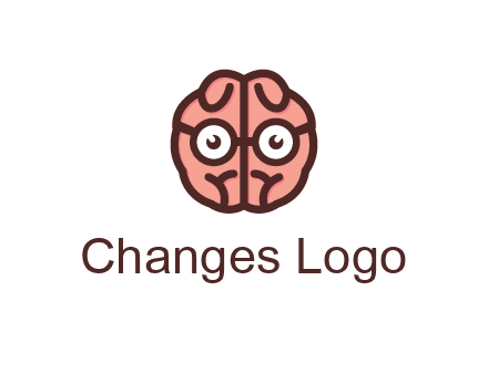 brain forming face with spectacles