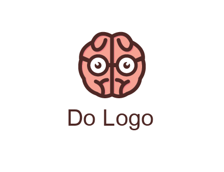 brain forming face with spectacles