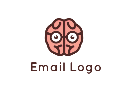 brain forming face with spectacles
