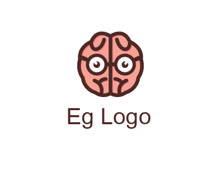brain forming face with spectacles
