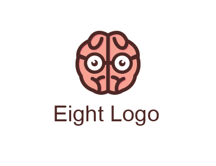 brain forming face with spectacles