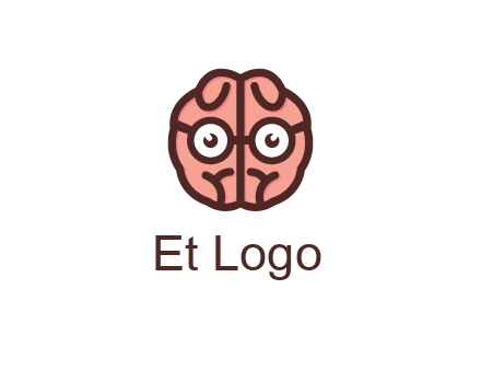 brain forming face with spectacles