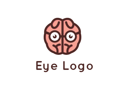 brain forming face with spectacles