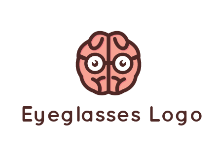 brain forming face with spectacles