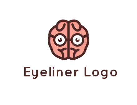 brain forming face with spectacles