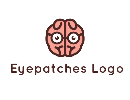 brain forming face with spectacles
