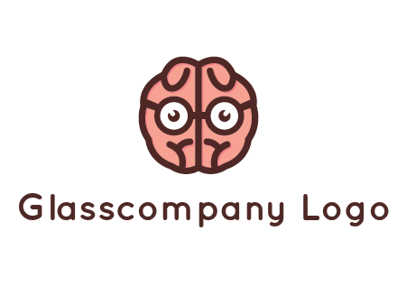 brain forming face with spectacles