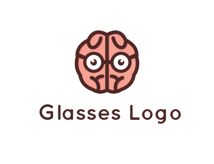brain forming face with spectacles