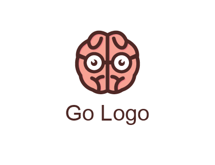 brain forming face with spectacles