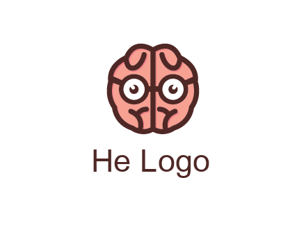 brain forming face with spectacles
