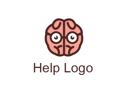 brain forming face with spectacles