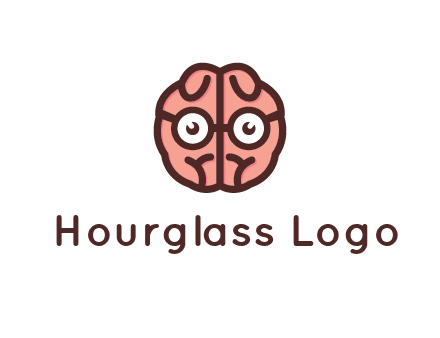 brain forming face with spectacles