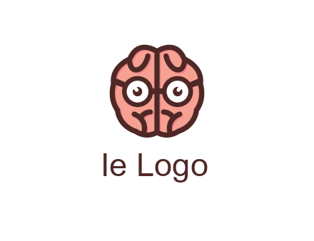 brain forming face with spectacles
