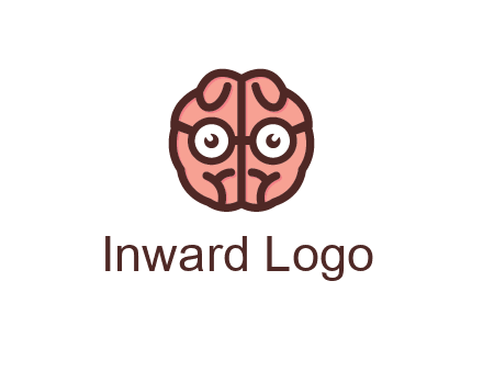 brain forming face with spectacles