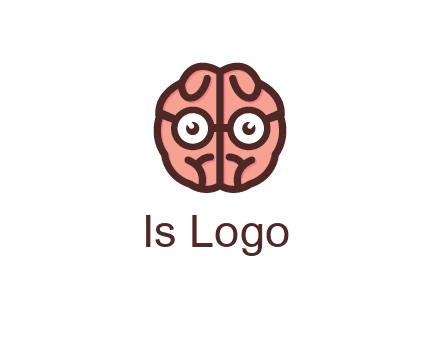 brain forming face with spectacles