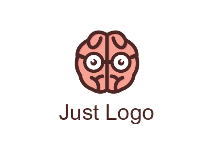 brain forming face with spectacles