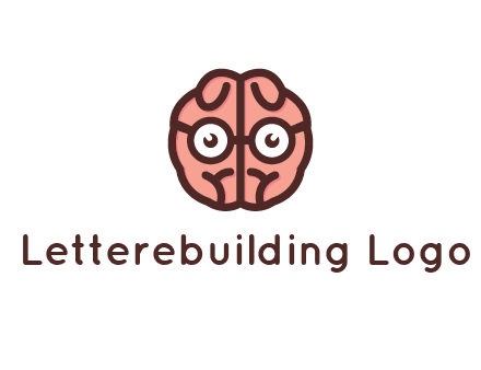 brain forming face with spectacles