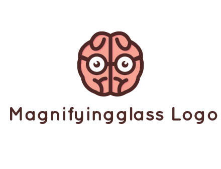 brain forming face with spectacles