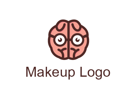 brain forming face with spectacles